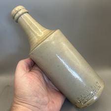RARE EARLY VICTORIAN STONEWARE PORTER BOTTLE A PETERS 107 OLDHAM ST MANCHESTER