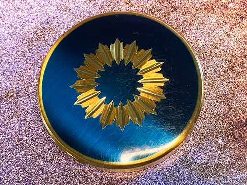 Metallic blue and gold - , sun