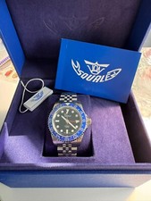 Squale 30 Atmos GMT 1545 ceramic blue bezel, Sapphire glass, Used good condition