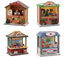 Lemax Christmas Village market stall decoration crafts garden knit sweet shop