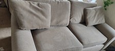 Next Garda 2 seater sofa settee textured weave fabric in Beige 1 year old