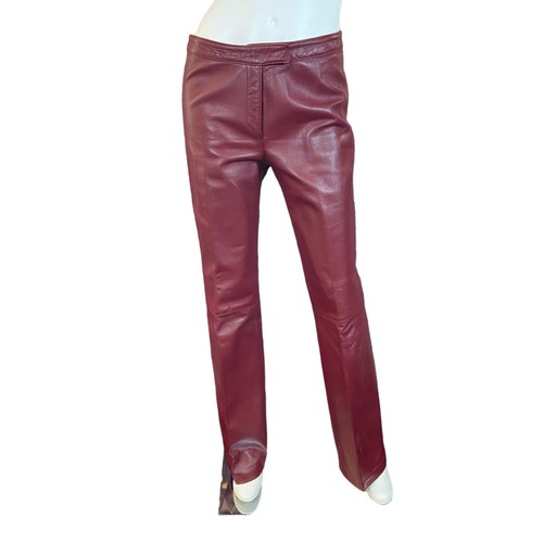 Y2k merlot red leather - y2k, pants