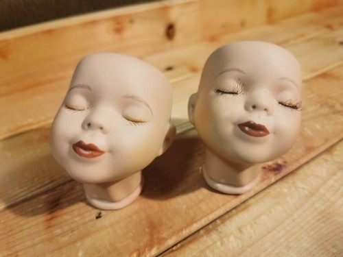 Two vintage porcelain dolls - two,