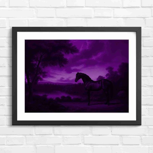 Dark brown horse pastoral - dark,