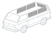 Curtain Set, 5 Piece, Brown VW T25 Vanagon LC4222 Top Quality