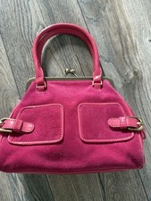 Smith and Canova Cerise Leather Small Bag, Complete With Dust Bag