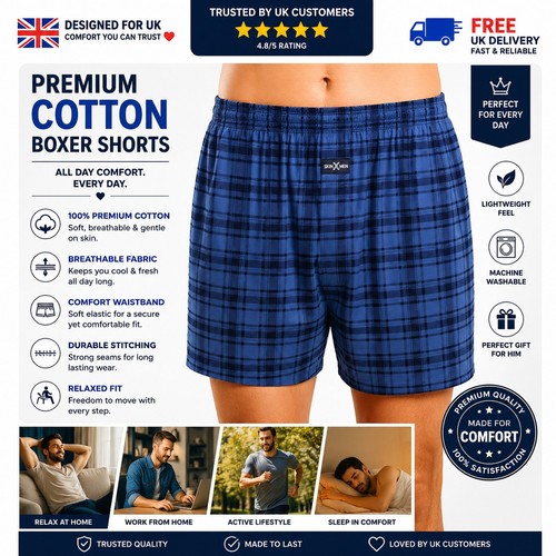 Men pure cotton boxer - pure,
