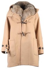 MONCLER FOX FUR AND WOOL BLEND