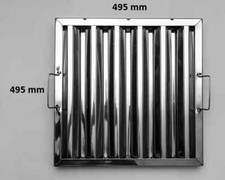 495x495mm Canopy Grease Baffle Filter Stainless Steel Kitchen Extraction Hood