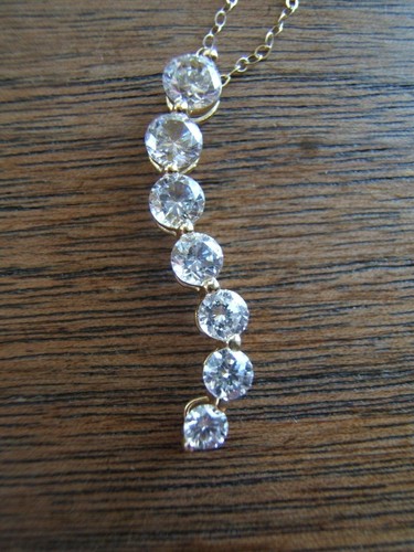 Diamonique 14k yellow gold - yellow, 7