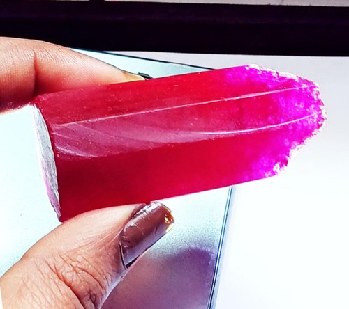 Natural red beryl rough - red,