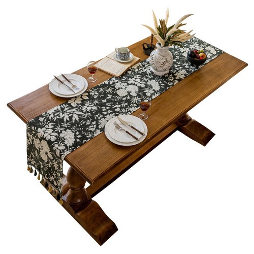 Floral chenille table for - floral,