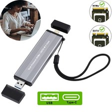 M.2 NVMe PCI-E SSD to USB 3.2 Type C Enclosure Case Converter Adapter M/B+M Key