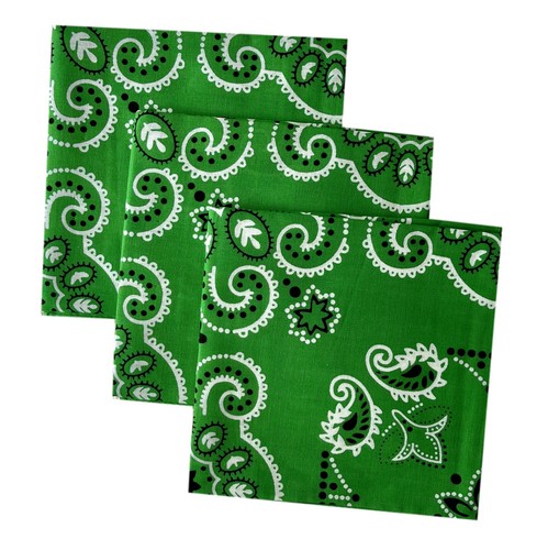 Green oversized bandana - green, pack