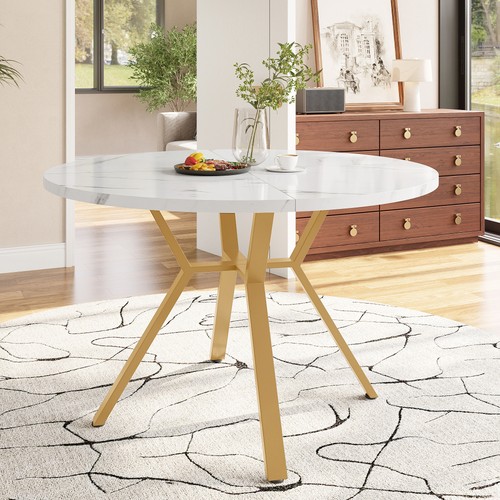 Modern and sleek round marble