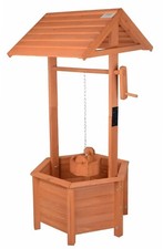 Wooden Wishing Well Planter