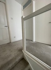 Handrail and Base rail for Glass stairs project 117cm length white