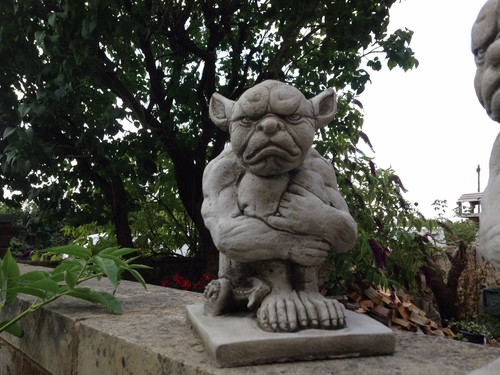 Grumpy gargoyle garden - grumpy, gargoyle,garden
