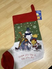New With Tags Vintage 90s Winnie The Pooh Christmas Stocking Tigger Retro Disney