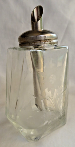 Vintage glass sugar - , dispenser