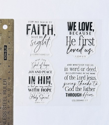 Clear rubber stamps - words, pray