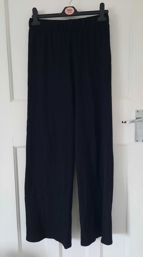 Black crinkle wide leg - h&m,