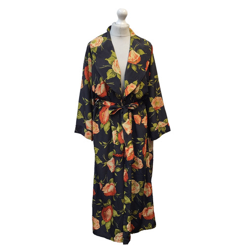 Vintage black green floral - vintage,