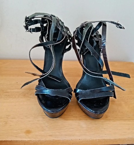 Carvela black strappy platform - carvela,