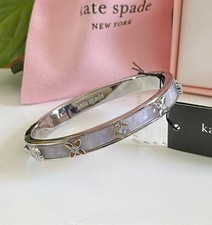 Signed Kate Spade New York Heritage Bloom Hinged Bangle SILVER £135