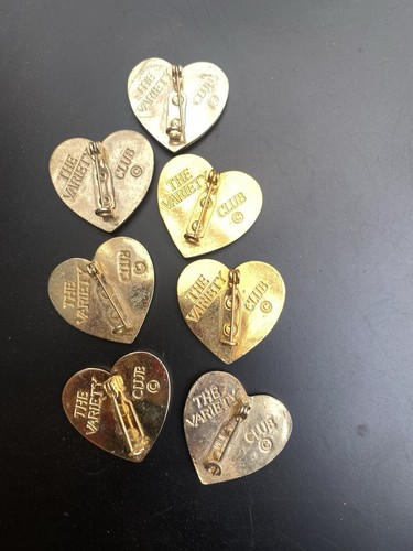 Variety club gold heart badges - variety,