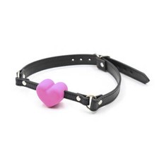 Black VF Leather Ball Gag Chin