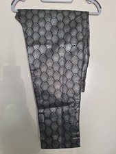 Silver And Black Foil Print Art Deco Trousers - 14
