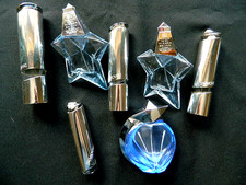 7 x Empty but Refillable Perfume Bottles Thierry Mugler Angel & Swarovski Aura 
