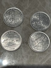 4x Vintage Shell Tokens Man In