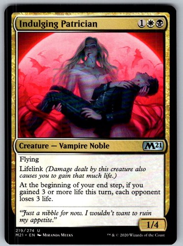 Mtg tcg indulging patrician - indulging,