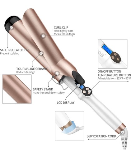 Hair curling iron - curling, wand