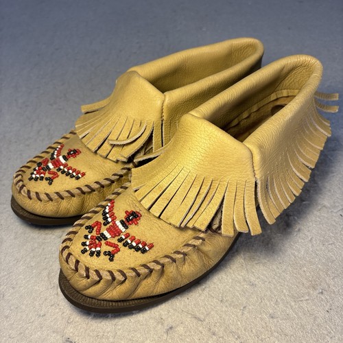 Minnetonka leather moccasins - leather,