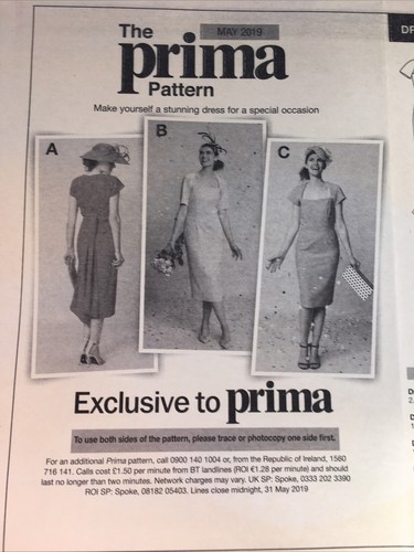 Prima sewing pattern special - prima,