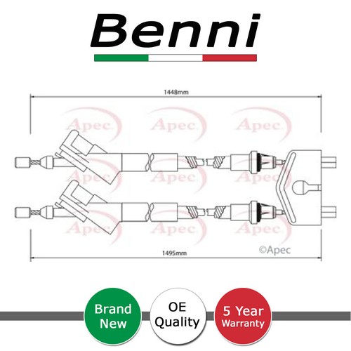 Hand brake cable rear centre - brake,