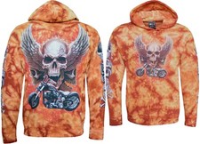 Tie Dye Hoodie Zip Up 3 Skulls