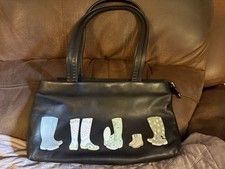 Radley Black Soft Leather Shoulder bag - Wellington/Wellies boots.