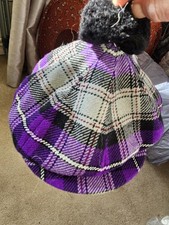 Purple tartened golf hat with