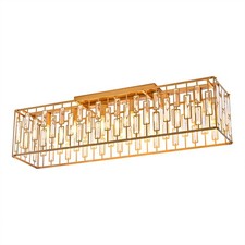 Gold Crystal Rectangle Ceiling
