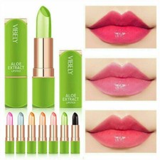 Colour Changing Lipstick Aloe Vera Long Lasting Lip Balm Waterproof Moisturiser 
