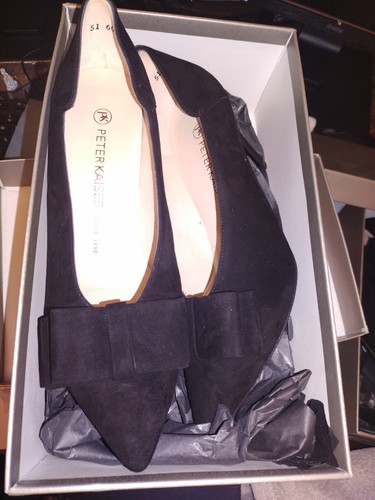 Peter kaiser black suede - black,