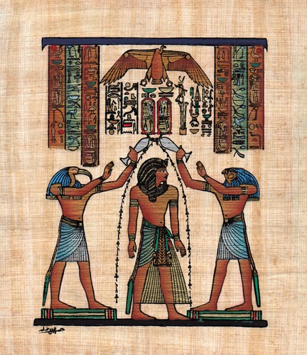 Egyptian papyrus painting - egyptian,