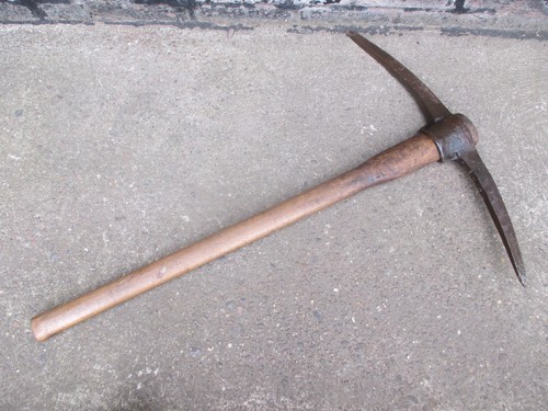 Vintage old antique pick axe - antique,