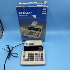 Vintage Sharp EL-1607R Electronic Printing Calculator 10 Digit Boxed *WORKING*