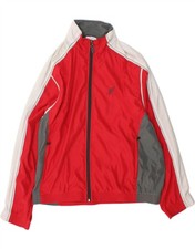 AUSTRALIAN L'ALPINA Mens Tracksuit Top Jacket IT 48 Medium Red Colourblock CD06