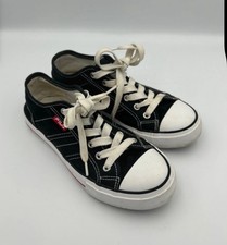 Fila Pumps Black With White Trim UK Size 4 EU37 Ladies Teens Trainer Daps Good